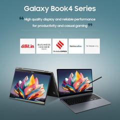 Samsung Galaxy Book4 | Intel Core 5 120U (14th Gen) |16GB RAM | 512GB SSD | Windows 11 Pro | Fingerprint Reader | Intel Iris XE Graphics | RJ45 |15.6"/39.6 cm Full HD |1.53KG | Silver- NP754XGK-LS2IN