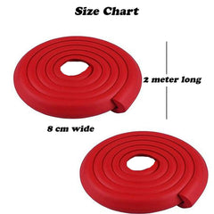 SYGA Baby Safety Strip Edge Guard Cushion Corner Cover Tape Infant Bump Protector-Black, Set of 2