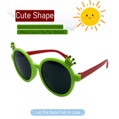 SYGA Children's Goggles Crown Style Sunglasses Anti-UV Lens Eyewear Kids Sunglasses (Blue Frame Pink Legs)