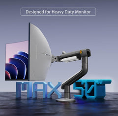 Gadget Wagon 27'' to 50 inch Gaming Monitor-Arm for Flat/Ultrawide/Curved Monitors, Heavy Duty Mount Load up to 18 kg, VESA 75/100 mm Monitor-Mount A5