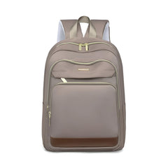SYGA Women Elegant Travel Backpack – Stylish with Contrast Brown Accent, Multi-Compartment Design
