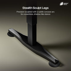 Green Soul Trigger 2.0 Height Adjustable Standing Desk | Ergonomic Design Table Top (5.3 Ft) | Integrated Charging | Digital Display with Memory Preset | 3 Year Warranty | (Black 1600 x 750 Top)