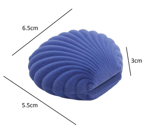 SYGA Sea Shell Shape Jewelry Box for Earring Ring Necklace Display Storage Organizer Gift(Blue)