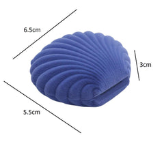 SYGA Sea Shell Shape Jewelry Box for Earring Ring Necklace Display Storage Organizer Gift(Blue)