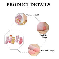 MOMISY 5 Pairs Baby Girl Boys Tube ankle Socks for Baby Girl BoysToddlers Infant kids (Cute Rabbit, 3 Year to 5 Year)