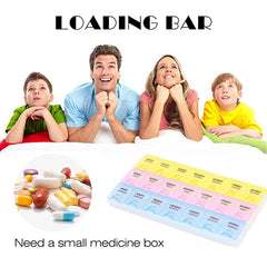 SYGA Pill Box with 7 Day Weekly Daily Pill Box Portable Tablet Container Organiser Medicine Dispenser Storage Travel Pill Holder Case