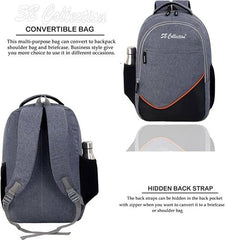 S.B. Collection Bags Unisex Usb Waterresistance Office/Business/College Daily Use Helping hand Backpack 32L Laptop Backpack (Grey Pro Plus)