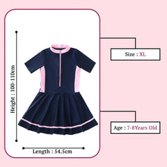 SYGA Cute Swimsuits for Little Princess Baby Girls XL-Size Perfect for GIrls Age 7-8 Years old (DarkBlue)
