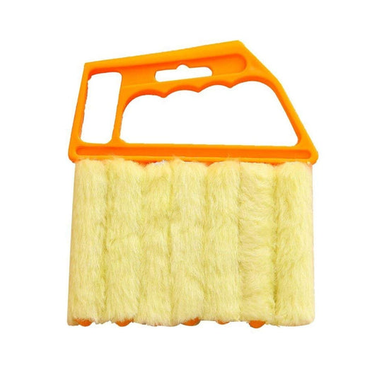 Syga Mini Hand-held ABS Plastic Dirt Clean, Venetian Blind Brush Window Air Conditioner Duster Cleaner, Medium, Multicolour
