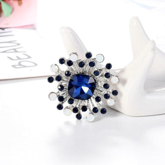 SYGA Brooch Pin Fashion Crystal Rhinestone Jewellery Pin Vintage Clothing Accessories Decoration Blue Diamond Brooches For Women- S260