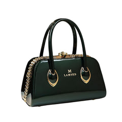 SYGA Women's Luxury Handbag | Diamond Lock & Chain Detail | Elegant Shoulder & Messenger Purse