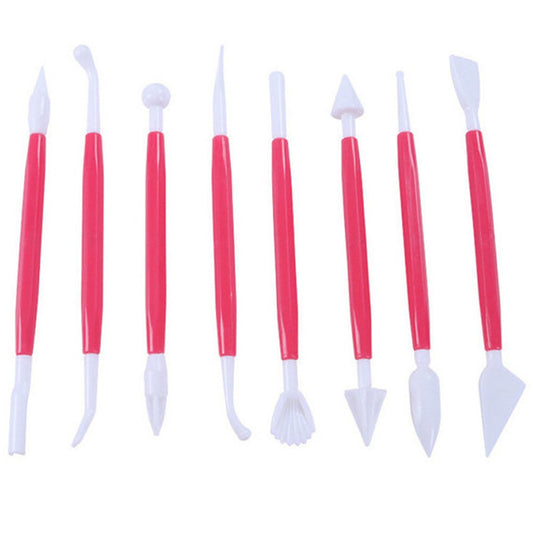 SYGA 8 Sticks of Cake Fondant Decoration, Carving Bone Tools (Colors May Vary)