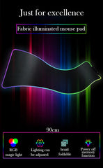 SYGA Black RGB Gaming Desk Pad Non Slip Rubber Base Soft & Smooth Microfiber(90CM*40CM)