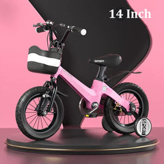 SYGA Bicycle for Kids 2-5 Years Children's Basket Bicycle Magnesium Alloy (12 INCH, Green)