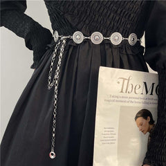 SYGA Adjustable Waist Chain For Women's Metal Chain With Dress Sweater Decorative Waist Chain(Silver)