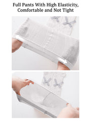SYGA Baby Girls' Anti-Mosquito Cotton Thin Mesh Stockings with Bow Design, Size M 6-12 Months(Grey)