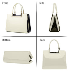 SYGA Women's Bag Simple Handheld Leather Shoulder Handbag(BEIGE)