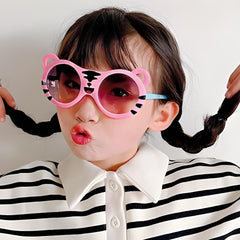 SYGA Children's Cute Tiger Shape Sunglasses with UV Protection Lense for Boys and Girl, Suitable for Age 3 to 8 Years - Black