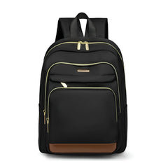 SYGA Women Elegant Travel Backpack – Stylish with Contrast Brown Accent, Multi-Compartment Design