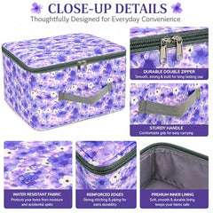 Storite 2 Pack Nylon Wardrobe Bag Underbed Cloth Storage Organizer | Moisture Proof Storage Bag, Storage box for Clothes Saree Bags, Zippered Closure & Handle - Magenta,37x34x23 cm
