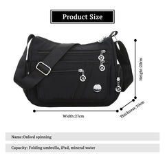 SYGA Women's Small Crossbody Bag, Waterproof Nylon,Sling Bag(Black)
