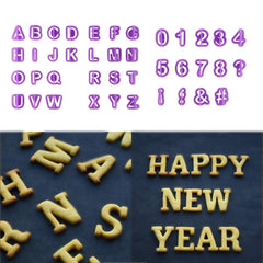 SYGA 40 Pcs Alphanumeric Plastic Cookies Mold Cake Molds Fondant Cake Biscuit Baking Mould Cookie Cutters