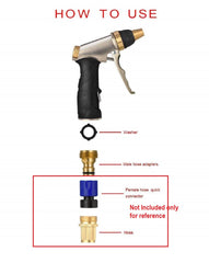 SYGA Metal Garden Spray,Metal Watering Nozzle,Leak -Proof Hand Sprayer Hose Gun for Washing Dogs, Pets and Car Wash