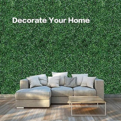 URBAN BLOOM Artificial Green Hedge Panel for Wall Decor Pack of 6 | Green Wall Grass | UV Resistant Faux Boxwood Plant Mat | Indoor & Outdoor Garden, Balcony, Fence & Home Decoration