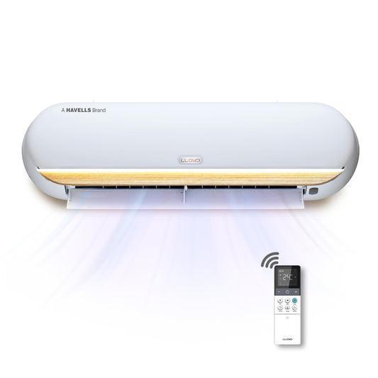 Lloyd Stellar Grace 1.5Ton 5 Star Wi-Fi Inverter Split AC (6 in 1 Expandable,Mood Lighting, In-Built Air Purifier, Direct Voice Command, White & Warm Grey with Wooden Finish, New Launch GLS18V5FWMGT)