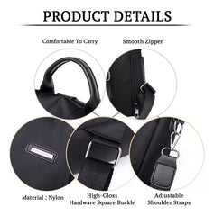 SYGA Women Backpacks Simple And Versatile Oxford Cloth Women's Bag (Black)