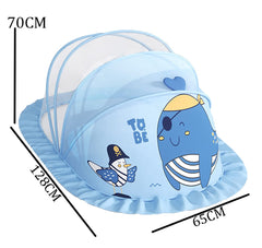 SYGA Foldable Baby Mosquito Net Protect Your Little One from Insects and Bugs Baby Bottomless Net for Baby Safe & Easy Use(Whale-Blue)
