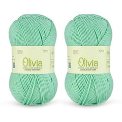 Ganga Acrowools Acrylic Olivia,Double Knit Yarn. Hand Knitting&Crochet Yarn. Oekotex Class 1 Certified. Pack of 2 Balls-100Gms Each. Shade No-Olv012, Maroon