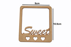 SYGA Sweet Letter with Hearts Scrapbook Decorative Wood Craft Items