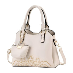 SYGA 2 Piece Women's Western-Style Embroidered Handbags With mini pouch, Shoulder & Messenger Bag for Daily Use