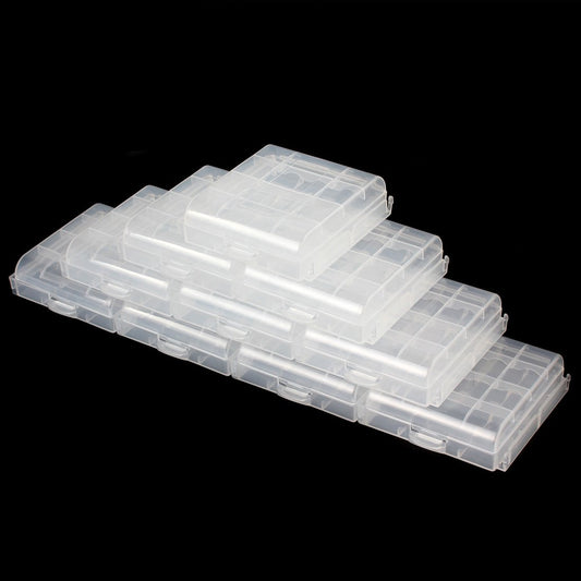 SYGA Set of 50 Plastic Portable AA/AAA 4 Cell Battery Case/Holder Battery Container