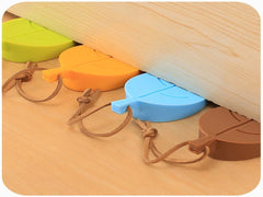 SYGA 12 Pcs Silicone Leaf Shape Home Office Door Stop Stoppers Block Wedge Doorstops (Random Color)