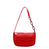 SYGA Women's Red Handbags Crocodile Pattern Bag Ladies Shoulder Bag