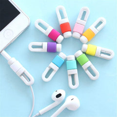 Syga Silicon and Plastic Colourful Headphones Cable Saver Protector (Random Colour) -Set of 5(Multicolor)