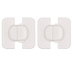 SYGA Child Safety Locks,White- Refrigerators Fridge,Freezer, Doors, Cabinet, Drawers, Baby Proof Locks Latches Catch Toddler Baby Safety -Set of 2