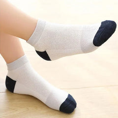 MOMISY 5 Pairs Baby Kids Girl Boys Tube Socks Toddlers Comfortable Ankel Length gifts (Striped Star Black, 1 to 3 year)