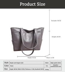 SYGA Women's Crossbody Bag, Single Shoulder Strap, Zipper Closure, Genuine Leather, Grey