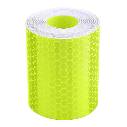 SYGA 3 Meter Reflective Warning Tape Sticker, High Visibility Safety Honeycomb Conspicuity Tapes(Fluorescent Green)