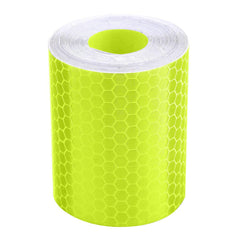SYGA 3 Meter Reflective Warning Tape Sticker, High Visibility Safety Honeycomb Conspicuity Tapes(Fluorescent Green)