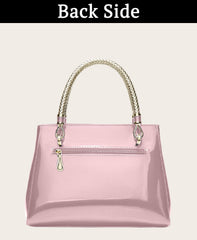 SYGA Women's Glossy Patent Leather Handbag Large Capacity Bag Suitable Gift for a festival,occasion,Birthday(PINK)