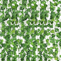 Go Hooked Artificial Hanging Creeper for Home Décor (Pack of 8, 6 Ft) | Money Plant Leaf Garland with 30 Leaves Each | Plastic Decorative Creeper for Balcony, Walls, Garden Decoration