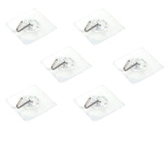 SYGA Set of 6 Self Adhesive Single Hook Multipurpose Hanger