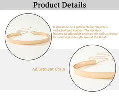 SYGA Women Waist Chain Simple Sequin Design Metal Waist Chain Clothing Accessories (Gold)
