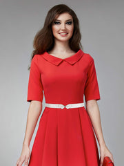 SYGA Women's Bow Knot Skinny Stretchy Leather Thin Belt, Black (Pack of 1)