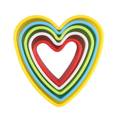 SYGA Heart Shape Cookie Cutter Set 5 Pieces Set Mold for Biscuit Sandwich Cut