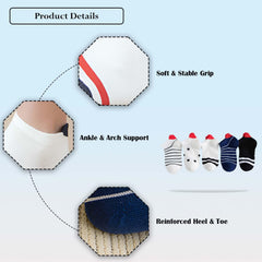MOMISY 5 Pairs Baby Kids Girl Boys Tube Socks Toddlers Comfortable Ankel Length gifts (IN, Age, 5 Years, 8 Years, Love)